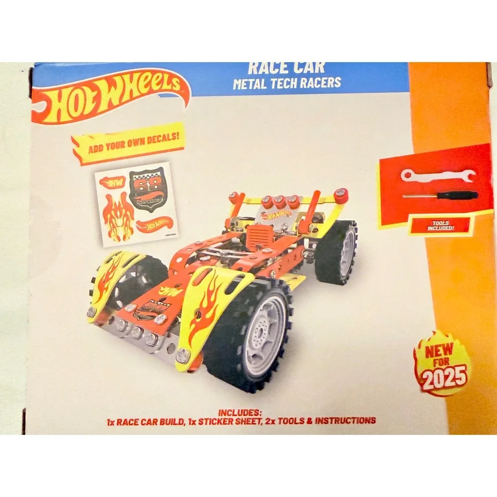 Hot Wheels Metal Tech Racers Race Car Kids‎ OS Red New 179pc 2025 Build Set